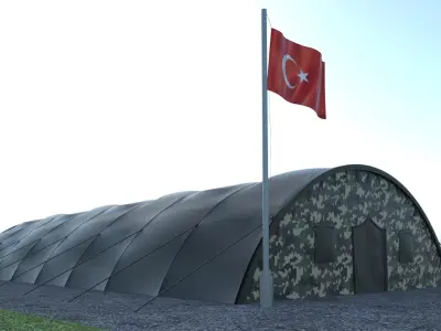 MILITARY TENT Low-poly 3D model 3