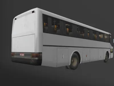 Mercedes-Benz MB O-371R 1989 Coach Bus Free low-poly 3D model