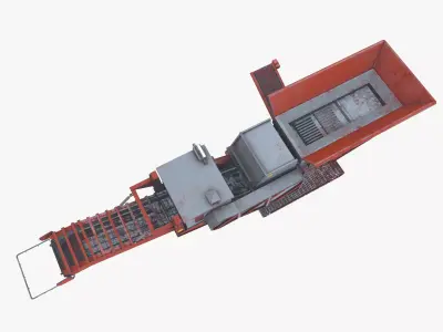 Mobile impact crusher 3D model