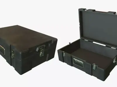 Military Black Case Low-poly 3D model
