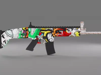 Scar s16 Gun Low-poly 3D model