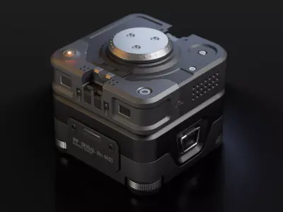 Sci-fi Crate 3D model shop