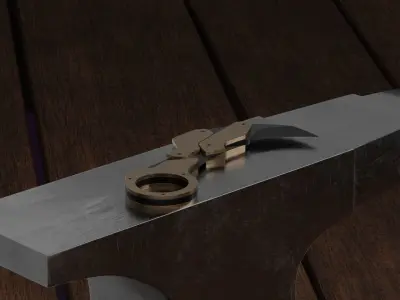 folding knife  3D model