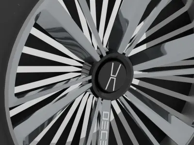 Modern wheel Free low-poly 3D model