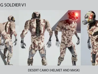Cyborg Soldier V1  ue4 asset 3D model