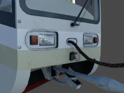 KTM-19 Tram Low-poly 3D model