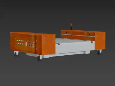 Shuttle equipment Low-poly 3D model