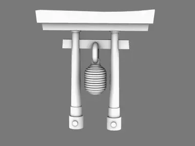 Cyber Samurai Back Pack Add On Shinto Arch C 3D print model