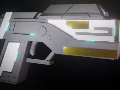 Sci-fi Gun Free low-poly 3D model get