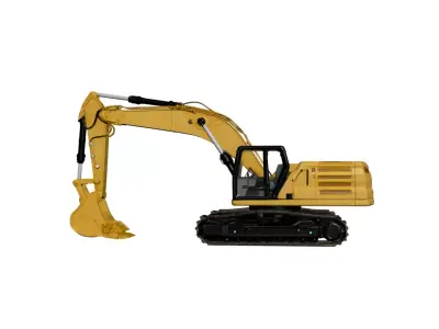 Excavator 3D Model Heavy Construction Earthmoving Machine 01 3D model