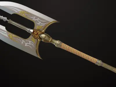  Battle Axe10 All PBR Unity UE Textures Included Low-poly 3D model