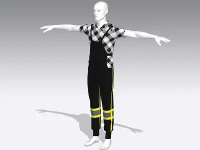 Worker Cloth Low-poly 3D model