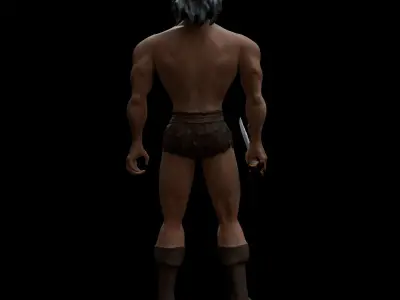 Warrior with a sword barbarian Viking for 3D printing 3D print model