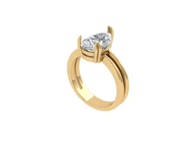 Pear Wedding Ring  3D print model