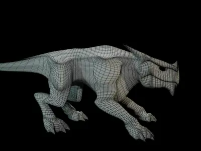 Pit Dragon SMALL Low-poly 3D model