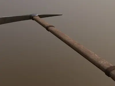 Pickaxe - Iron Low-poly 3D model