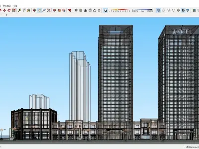 Sketchup Hotel 107 3D model