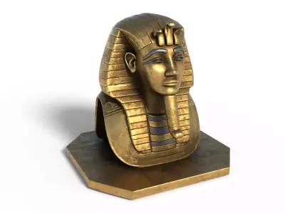 Tutankhamun bust 3D model