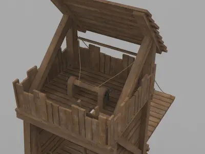 Medieval Siege Tower 3D model get