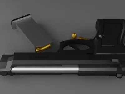 Berreta 92fs  Low-poly 3D model