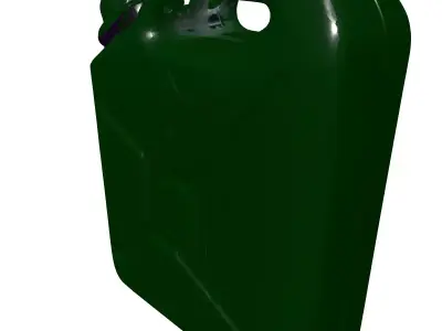 Classic Green Jerry Can Fuel Container Low-poly 3D model
