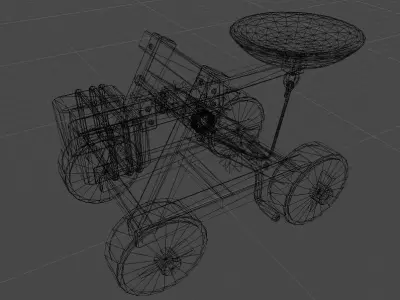 Old catapult Low-poly 3D model
