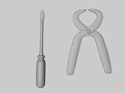 Stylized Tools 3D model