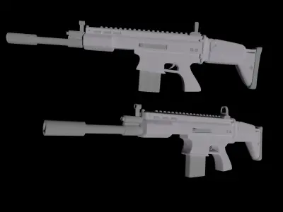 Scar Gun 3D model