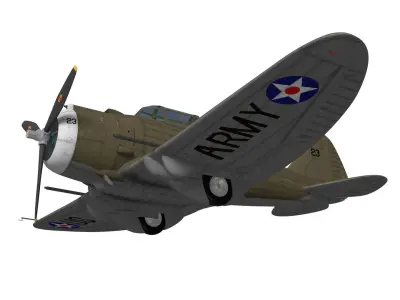 Seversky p-35 3D model purchase