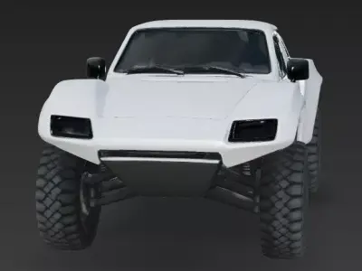 Realistic Off-Road Racing Car 3D Model Low-poly 3D model