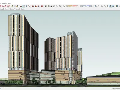 Sketchup Commercial Complex 108 3D model