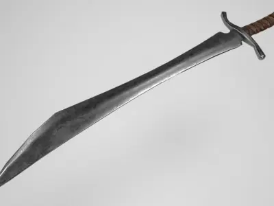 Longsword 2 sword Low-poly 3D model