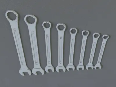 Wrenches set of 3D model