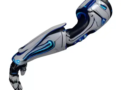 Cybernetic Forearm Prosthetic 3D Model 3D model