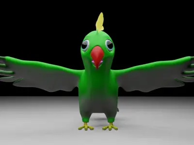 Parrot Low-poly 3D model