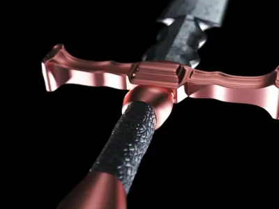 Sci-fi or Medieval Rival Sword Low-poly 3D model