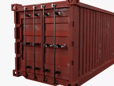 Cargo container high quality 3D model