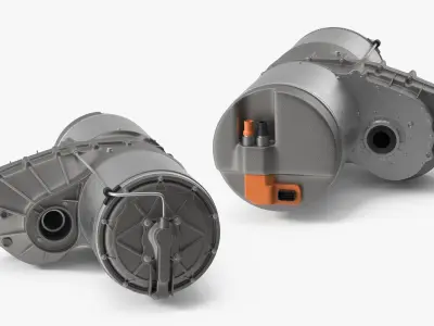 Electric Drive Unit with Integrated Gearbox 3D model