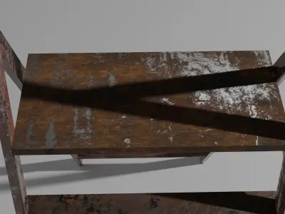 Dirty Old Rusted Ladder Free 3D model