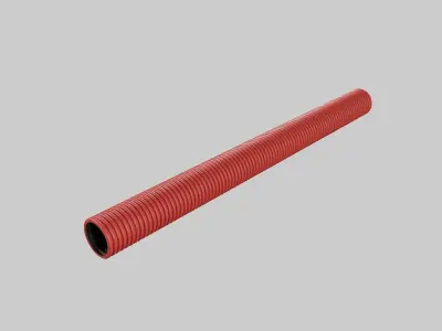 Rigid double-walled corrugated pipes for cable protection 3D model