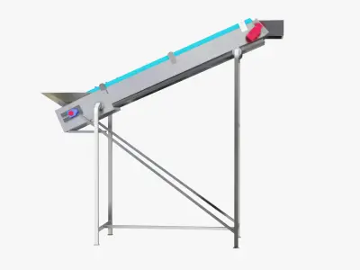 Plastic Modular Belt Elevator 3D model