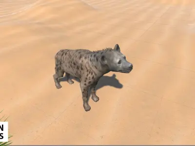 African animals - pack Low-poly 3D model