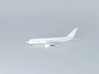 Template Boeing 777 8x HOTFIX Free 3D model