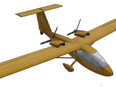 Aeroprakt A-36 Vulcan Low-poly 3D model