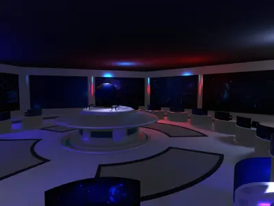 Command Center - Control Room- Military Base - Philippines Low-poly 3D model