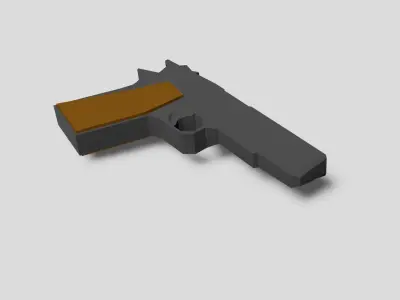 M1911 pistol - Low poly model Free low-poly 3D model