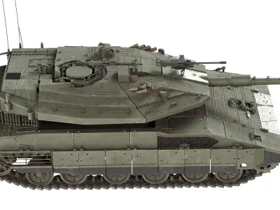Merkava Mk4 tank Low-poly 3D model