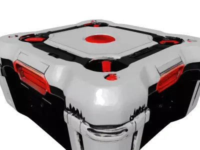 SciFi Cargo Crate Game Asset 3D model
