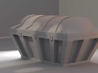Treasure Chest Low-poly 3D model