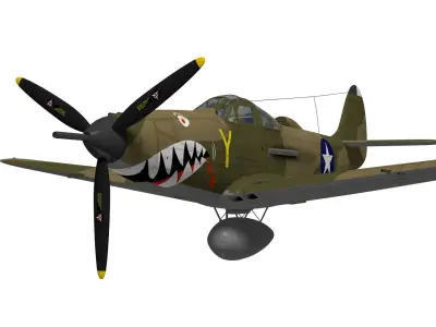 Bell P-400 Airacobra 3D model purchase